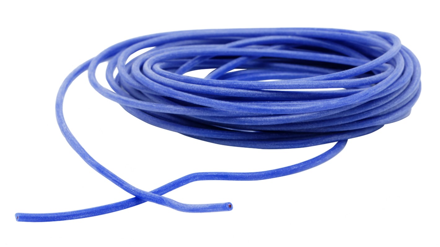 Hew Heinz Eilentropp SIFF Series Blue 0.26 mm² Hook Up Wire, 23 AWG, 130/0.05 mm, 5m, Silicone Insulation