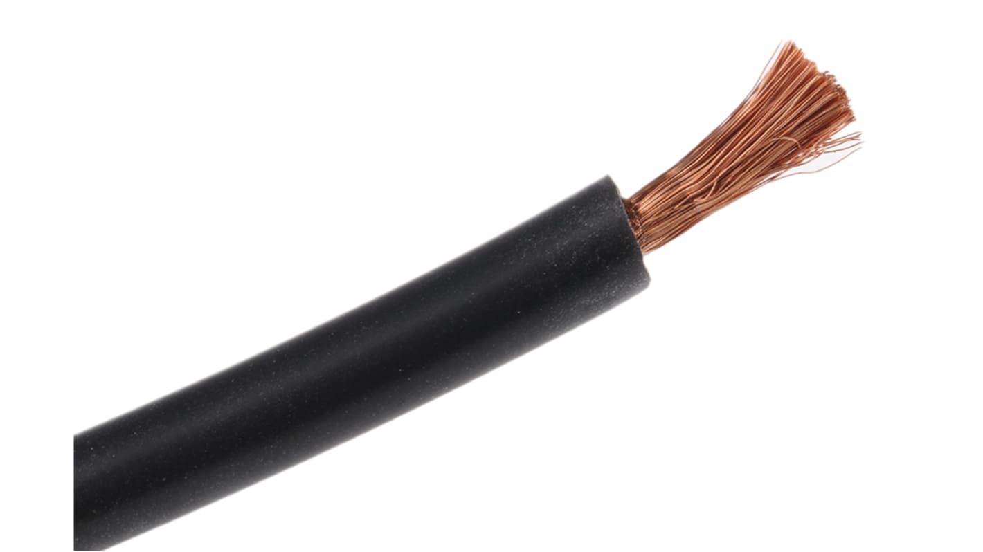 Hew Heinz Eilentropp SIFF Series Black 2.5 mm² Hook Up Wire, 13 AWG, 651/0.07 mm, 5m, Silicone Insulation