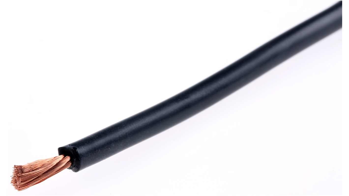 Hew Heinz Eilentropp SIFF Series Black 2.5 mm² Hook Up Wire, 13 AWG, 651/0.07 mm, 20m, Silicone Insulation