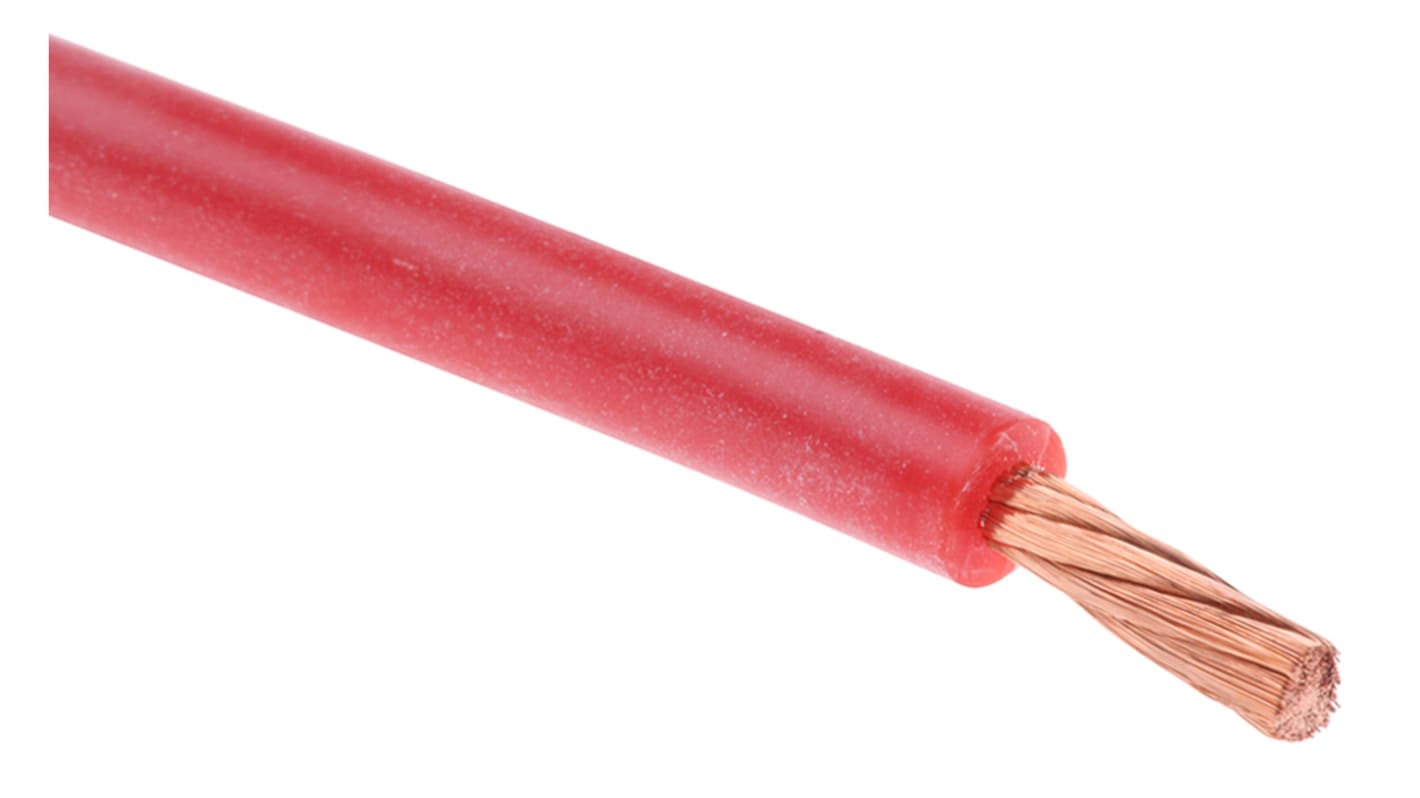 Hew Heinz Eilentropp SIFF Series Red 2.5 mm² Hook Up Wire, 13 AWG, 651/0.07 mm, 20m, Silicone Insulation