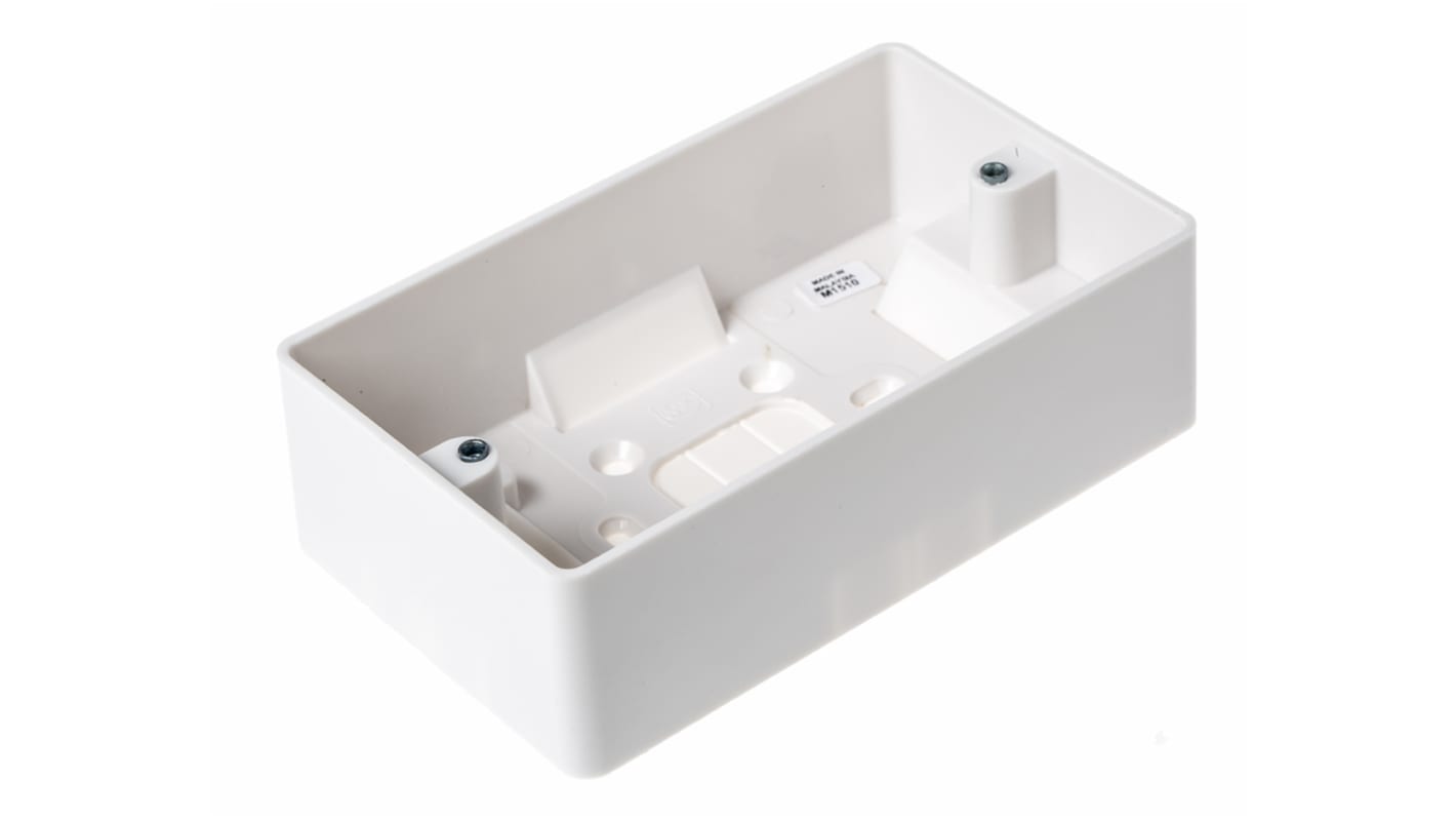 MK Electric 两位底盒, IP20, 148 x 87 x 40mm, 白色, Logic Plus系列