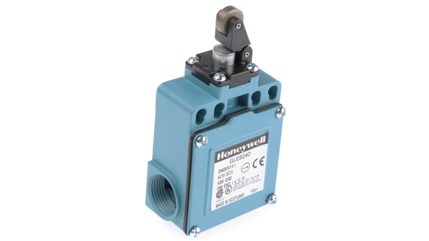 Interruttore di fine corsa Honeywell, Leva a rullo, 2NA, 2NC, 300V, 6A, IP66