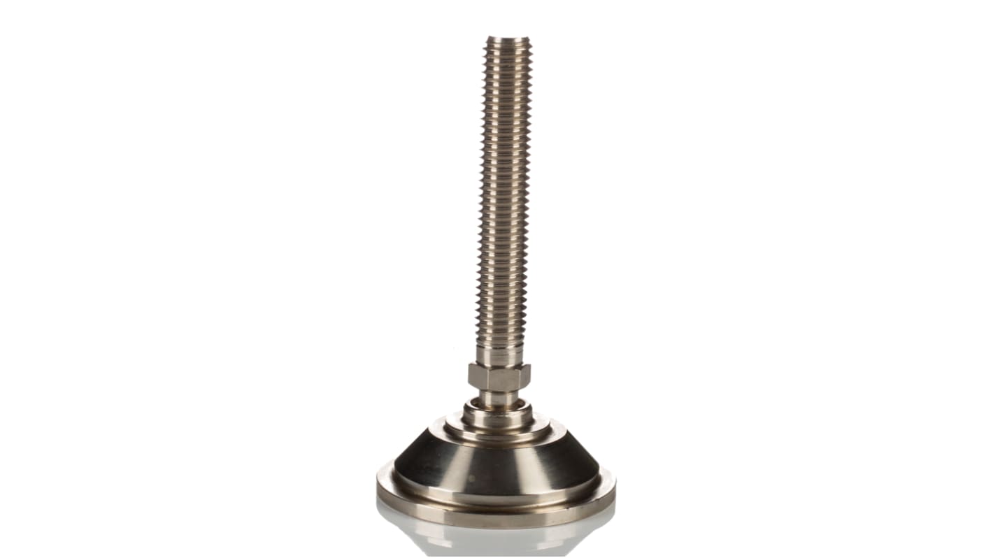 Nu-Tech Engineering M12 Steel Adjustable Foot, 450kg Static Load Capacity 10° Tilt Angle