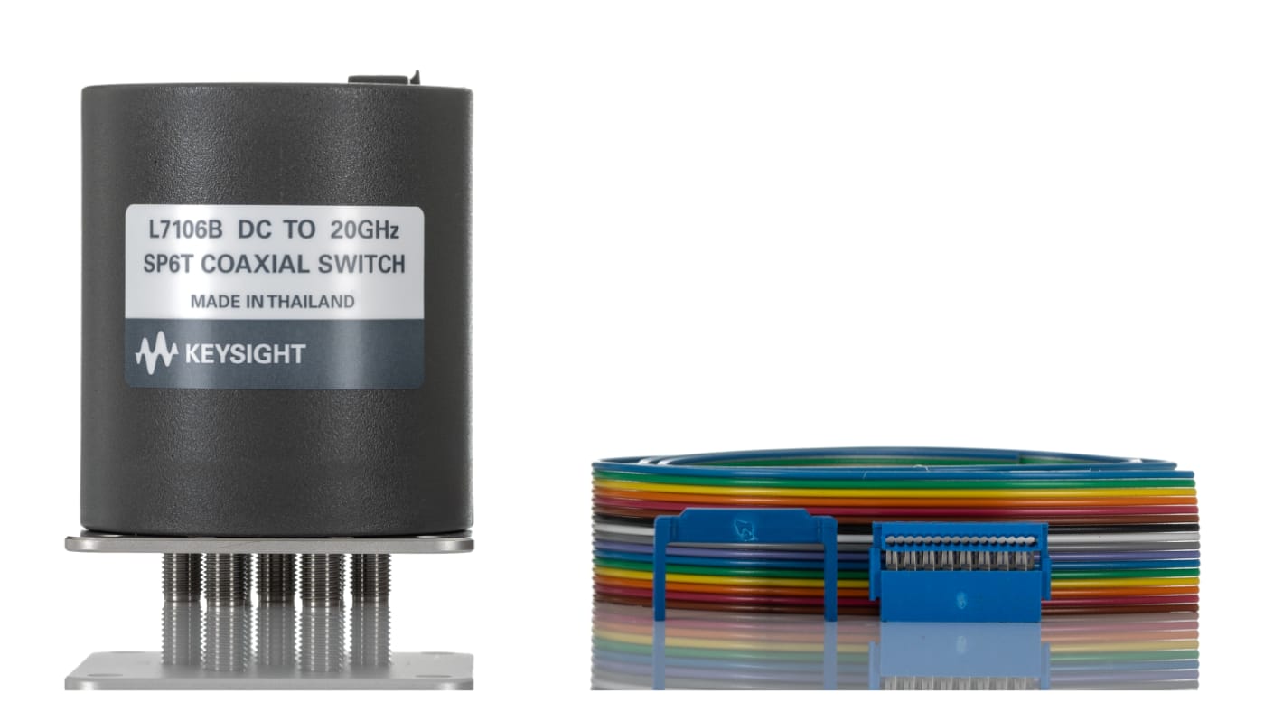 Keysight Technologies RF Switch, SP6T, SMA Female Connector, 20GHz Max, 90dB Isolation, 15000000ns