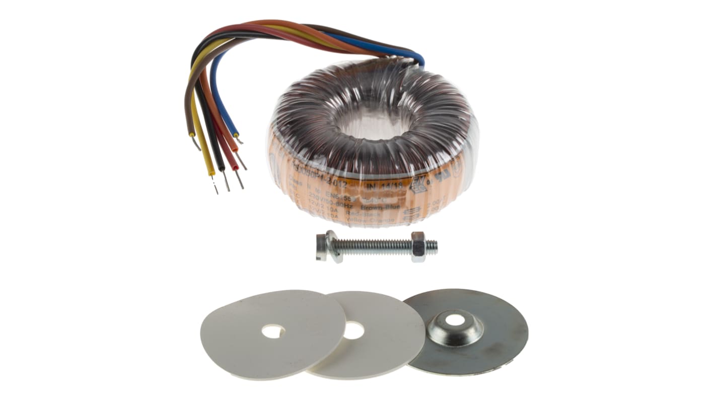 Nuvotem Talema 230V ac, 2 x 12V ac Toroidal Transformer, 50VA 2 Output