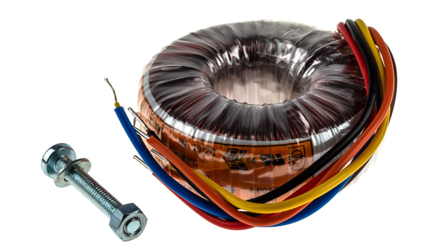 Nuvotem Talema 230V ac, 2 x 18V ac Toroidal Transformer, 225VA 2 Output