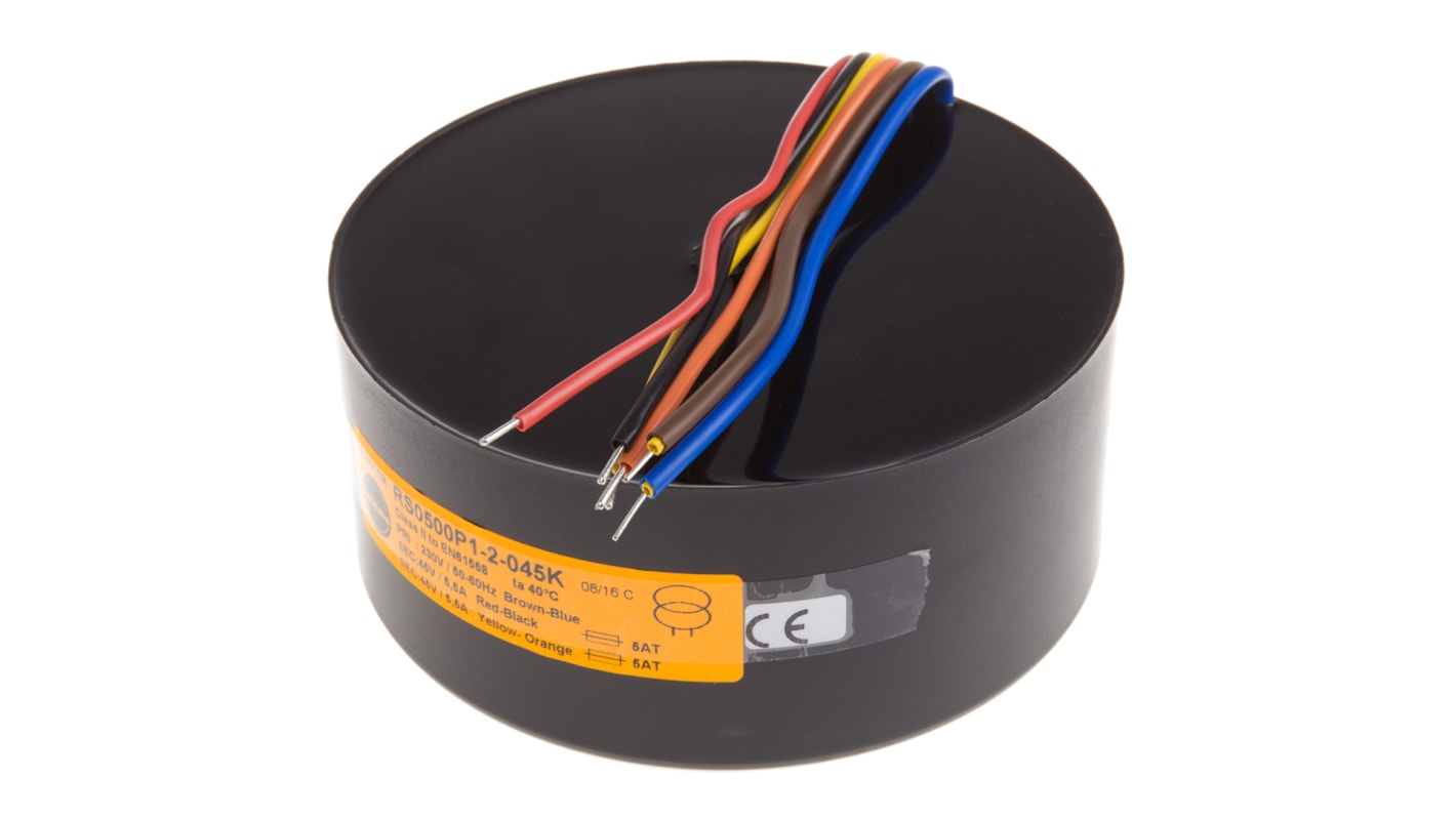 Nuvotem Talema 230V ac, 2 x 45V ac Toroidal Transformer, 500VA 2 Output