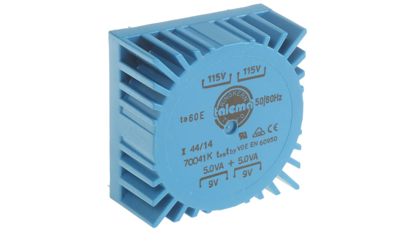 Nuvotem Talema 115 V ac, 230 V ac, 2 x 9V ac Toroidal Transformer, 10VA 2 Output