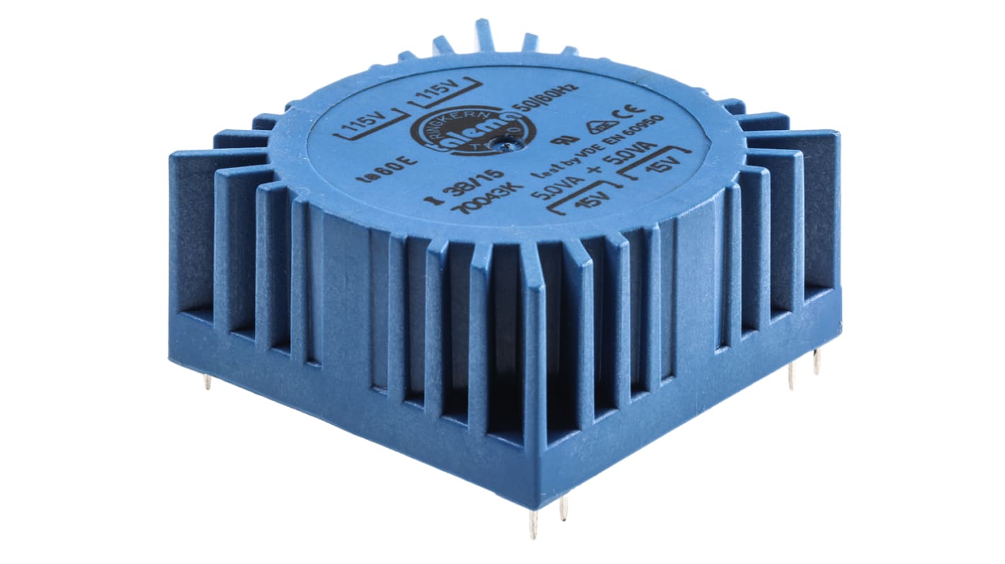 Nuvotem Talema 115 V ac, 230 V ac, 2 x 15V ac Toroidal Transformer, 10VA 2 Output