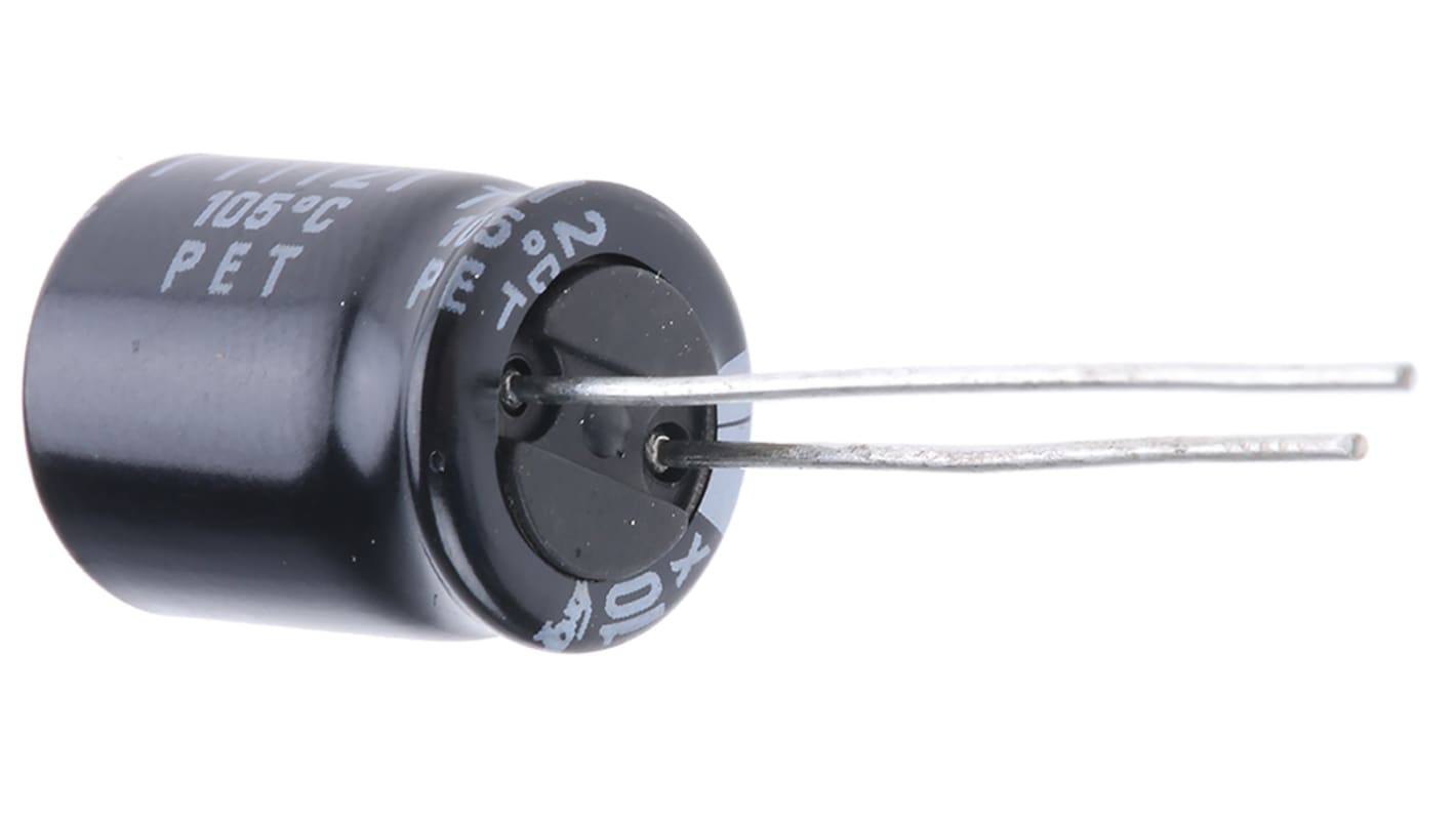 Rubycon YXF, THT Aluminium-Elektrolyt Kondensator 1000μF ±20% / 6.3V dc, Ø 10mm x 12.5mm, bis 105°C