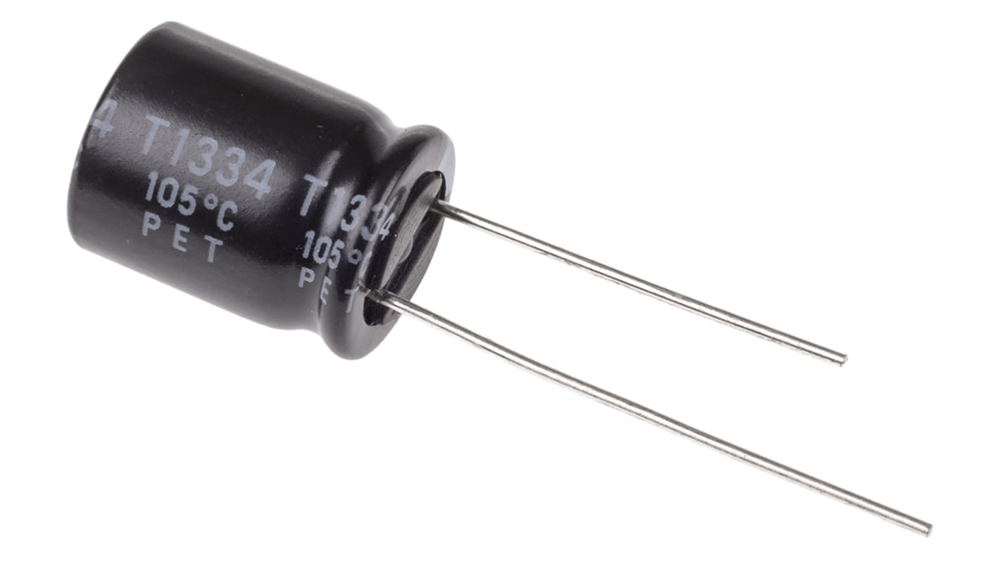 Rubycon 470μF Aluminium Electrolytic Capacitor 16V dc, Radial, Through Hole - 16YXF470M10X12.5