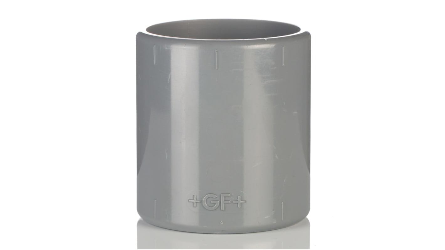 Georg Fischer Plastic Pipe Fitting, Straight Female Adapter, 1 1/2 in x 50mm