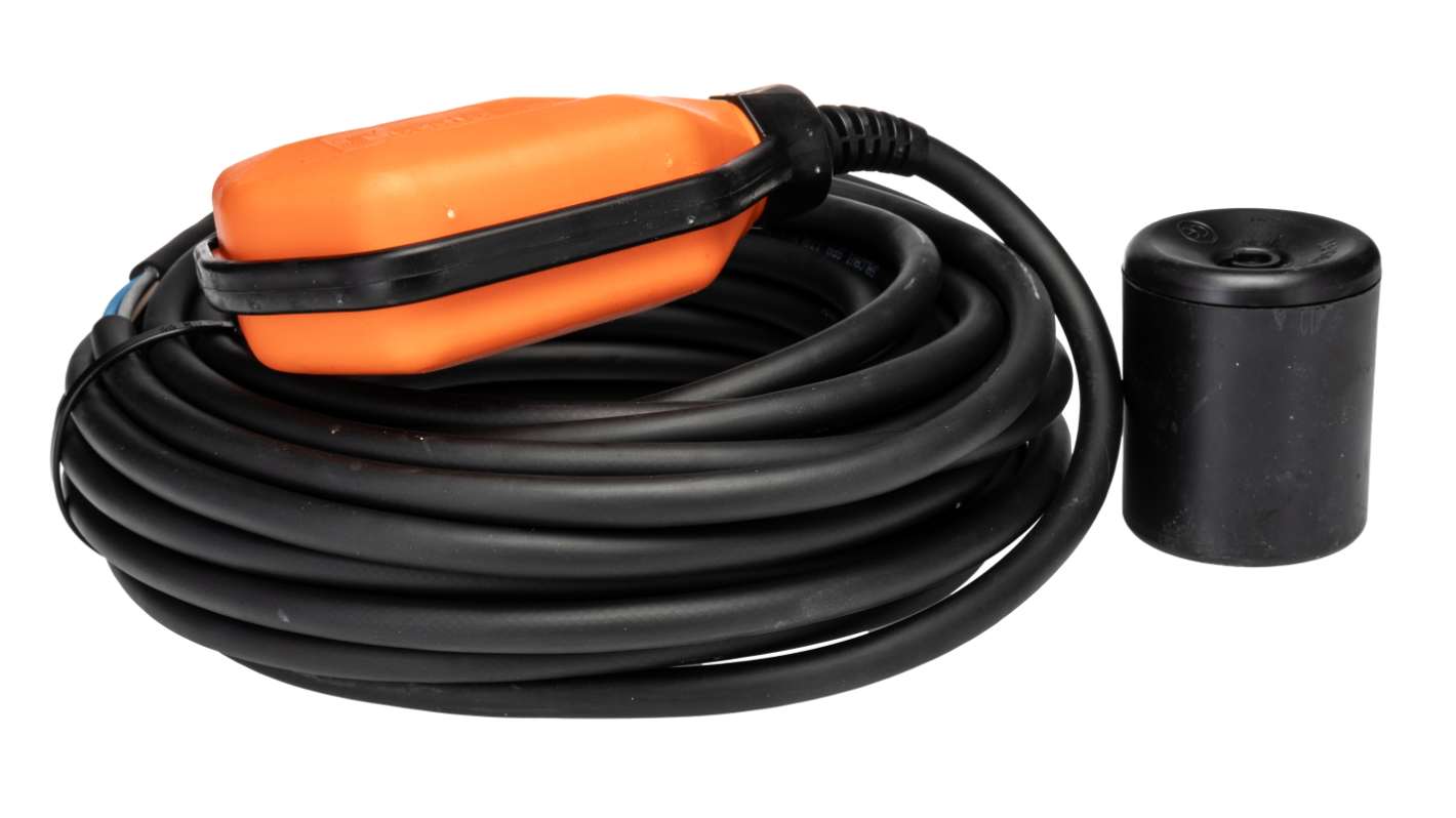 Lovato LVF Series Polypropylene Float Switch, Float, 10m Cable, 250V ac Max
