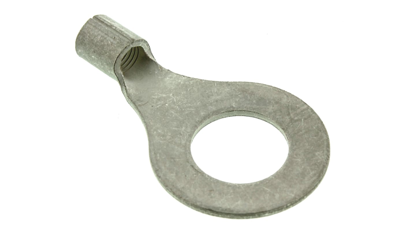 TE Connectivity, SOLISTRAND Uninsulated Ring Terminal, M10 Stud Size, 2.6mm² to 6.6mm² Wire Size, Grey