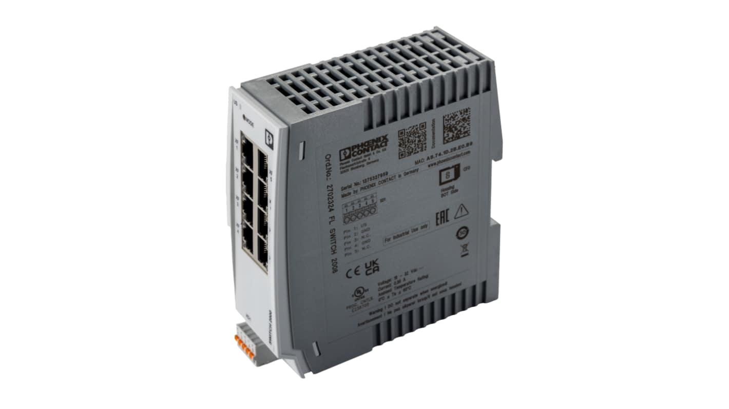 Phoenix Contact Managed Switch 8 Port Industrial Ethernet Switch
