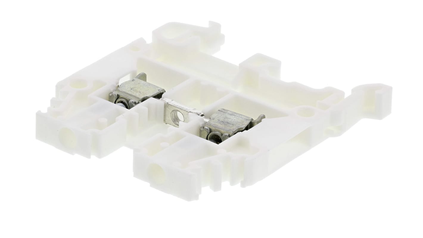 Entrelec SNA Series White DIN Rail Terminal Block, 2.5mm², Single-Level, Screw Termination