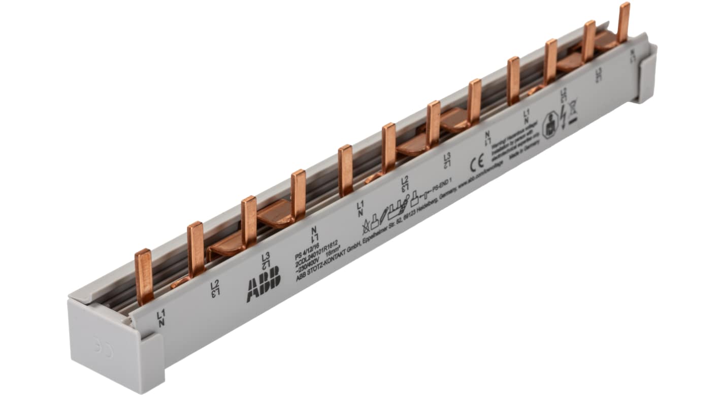 ABB PS4 4 Phase Busbar, 230 → 400V, 17.5mm Pitch