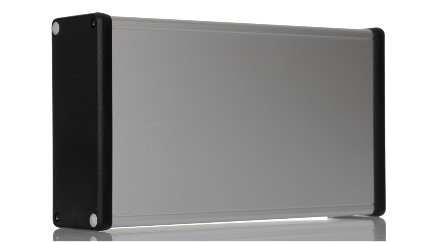 Hammond 1455 Series Clear Extruded Aluminium Enclosure, IP54, Clear Lid, 220 x 125 x 52mm