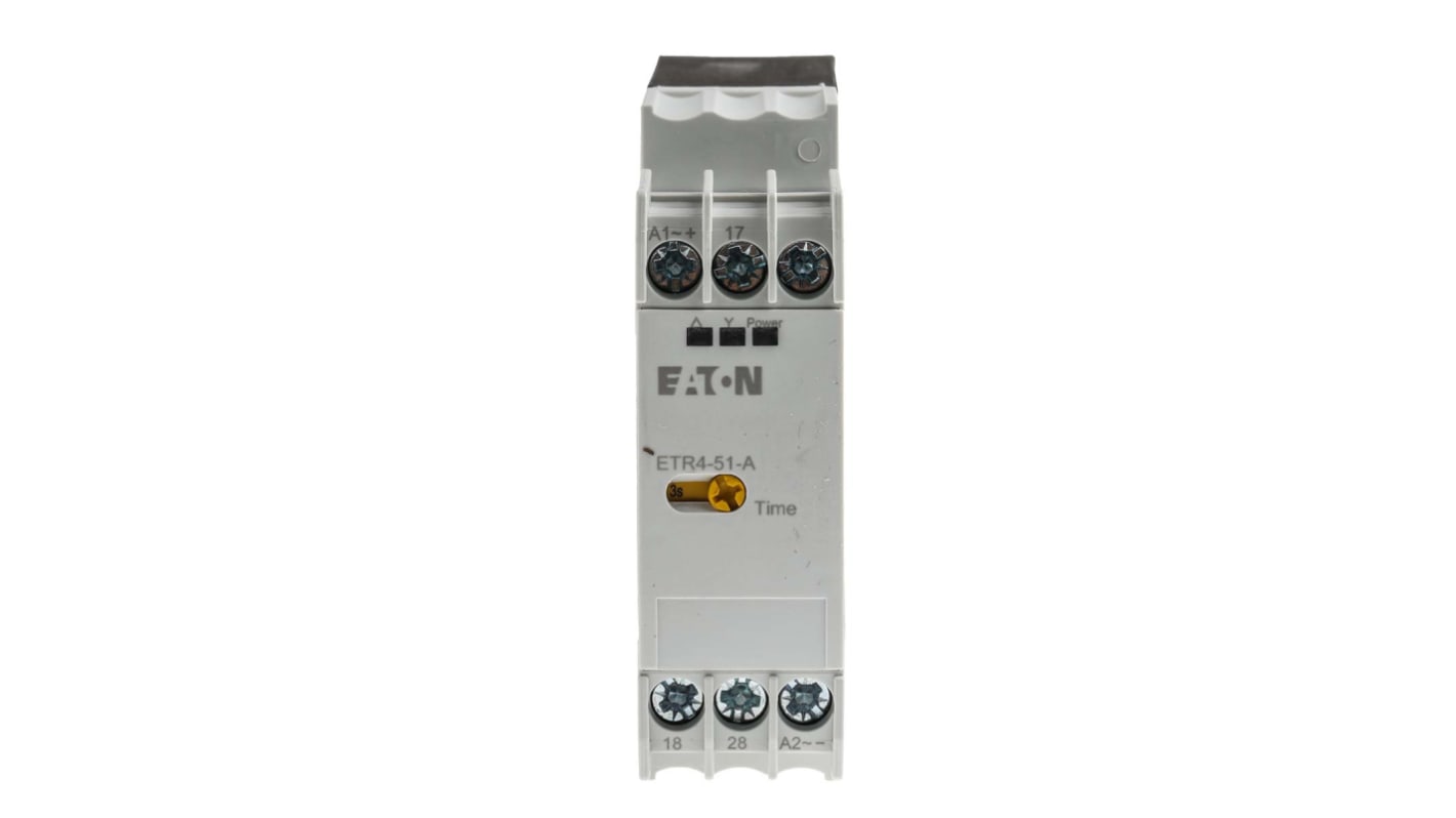 Eaton タイマーリレー, 24 → 240V ac/dc, DINレール, スターデルタ, 031884 ETR4-51-A