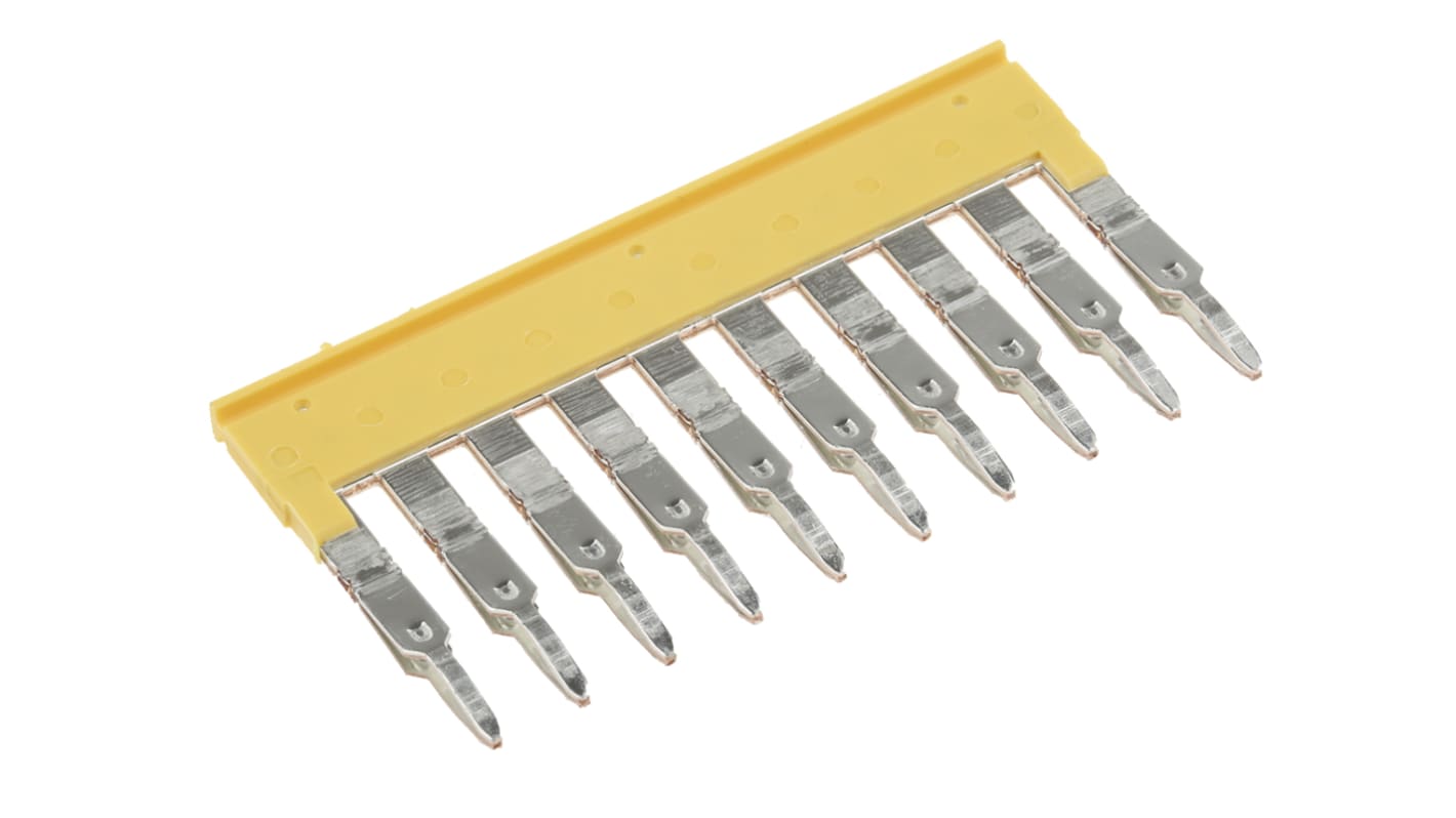 Weidmuller ZQV Series Jumper Bar for Use with DIN Rail Terminal Blocks, 24A