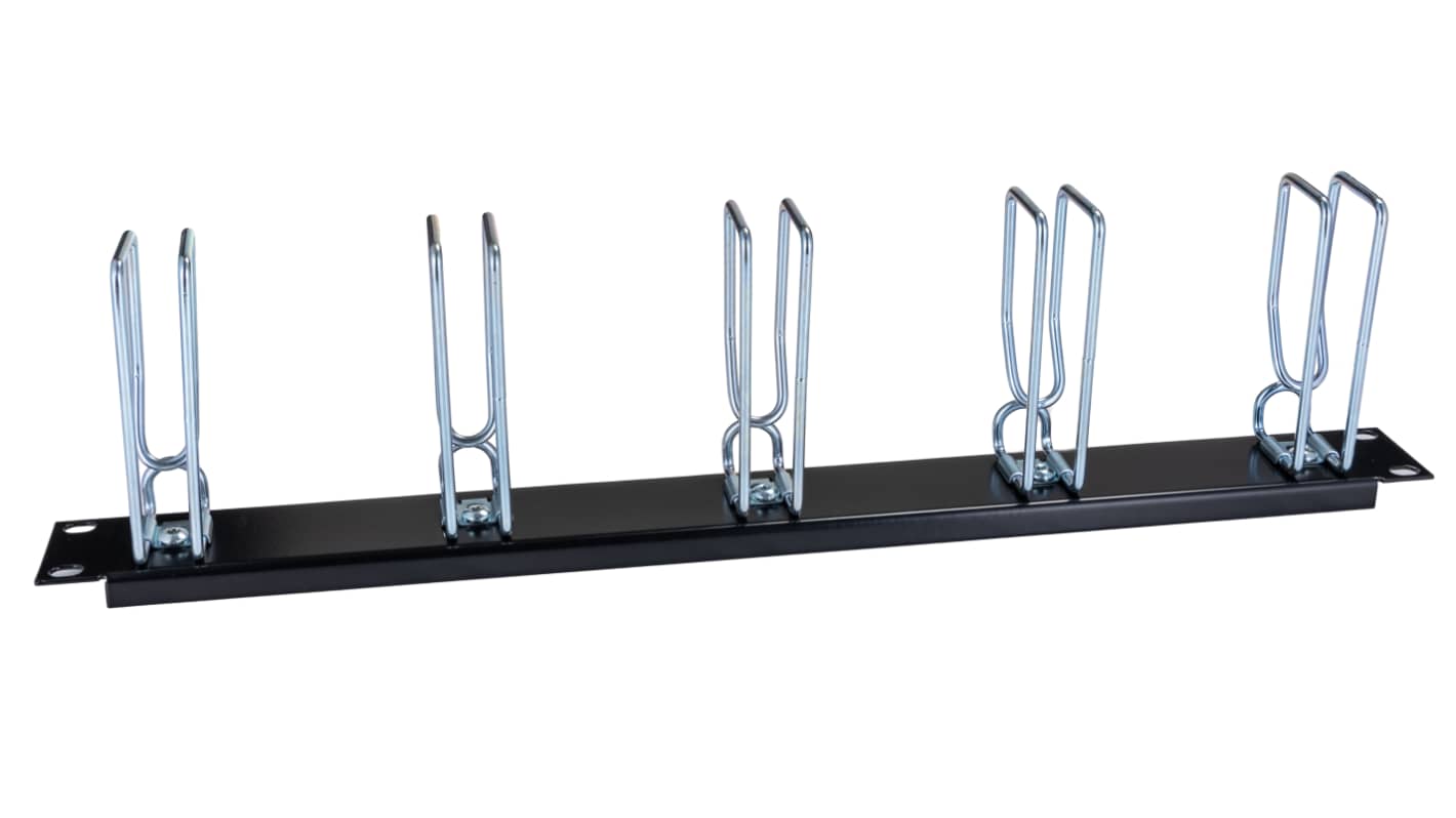 Rittal Steel Cable Management Panel for Use with Horizontal Management of the Patch Cables, 5 Rings