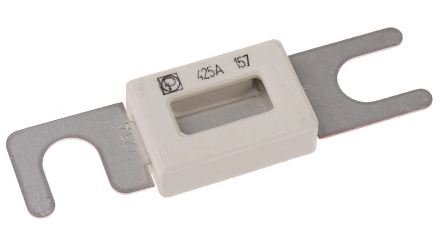 Littelfuse 保险丝条汽车保险丝, 425A, 80V 直流, F熔断, 灰色，白色, 陶瓷主体