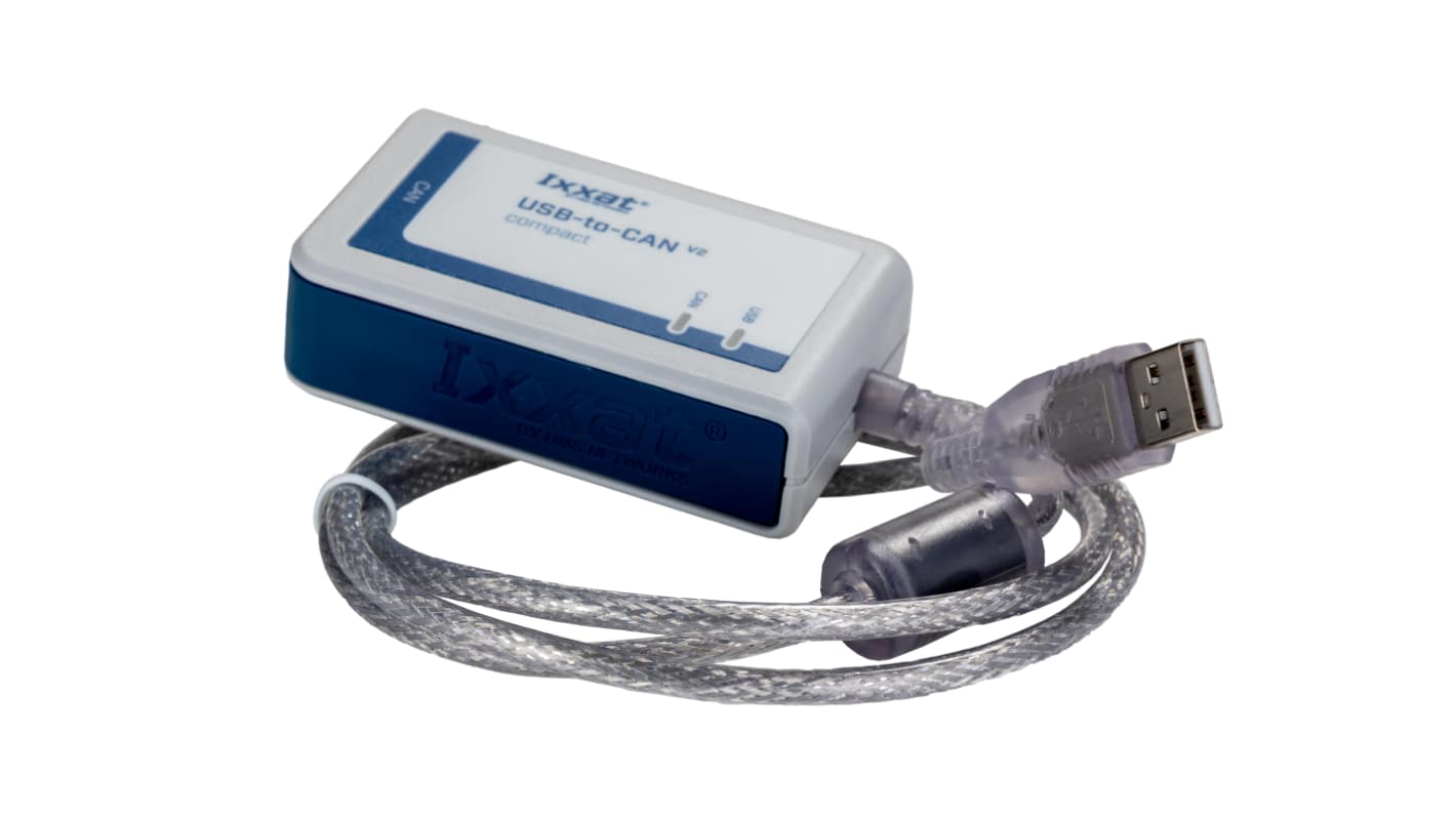Ixxat 接口转换器, CAN总线, USB A公头转RJ45母头, USB 2.0, USB-to-CAN V2 compact系列