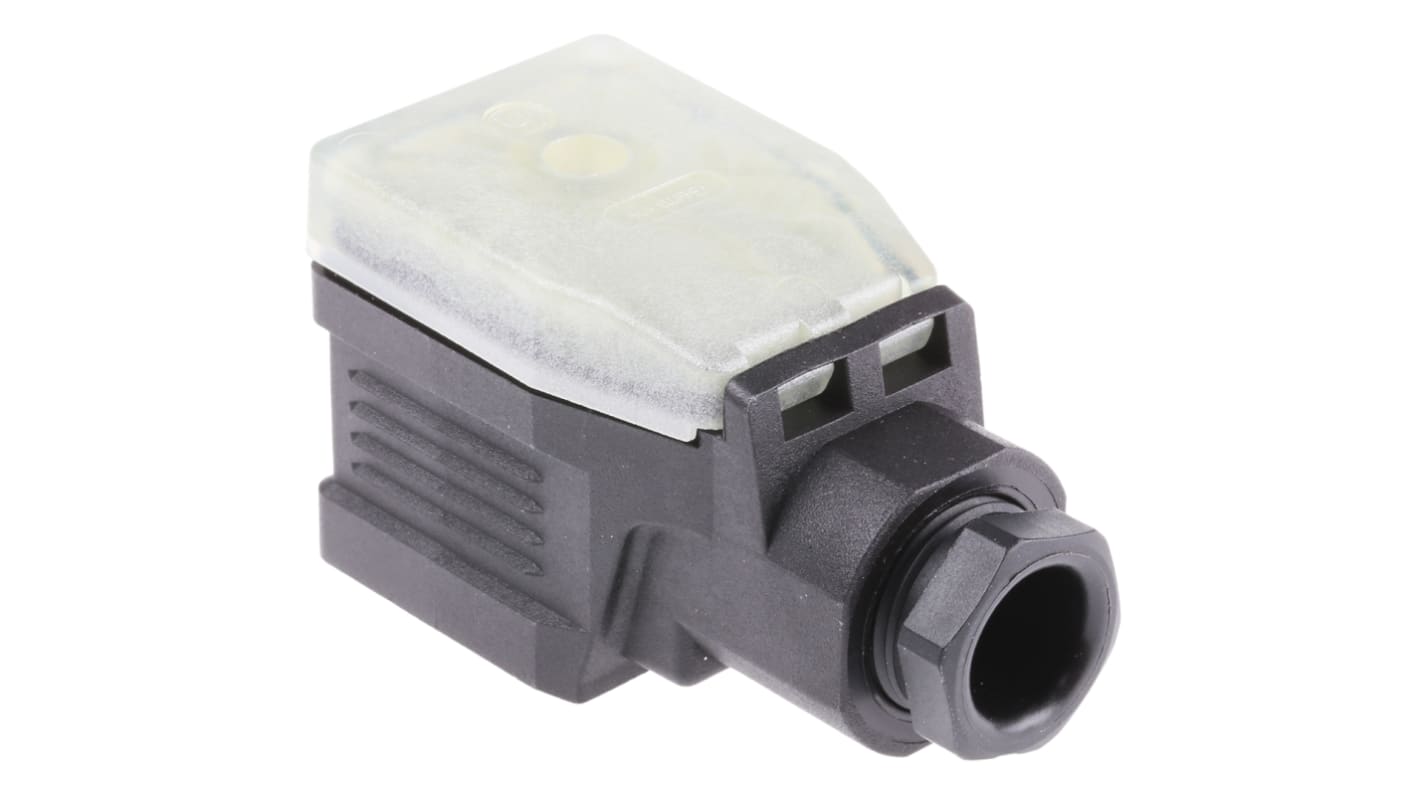 Hirschmann GDME 2P+E DIN 43650 A, Female Solenoid Valve Connector, 250 V dc, 400 V ac Voltage