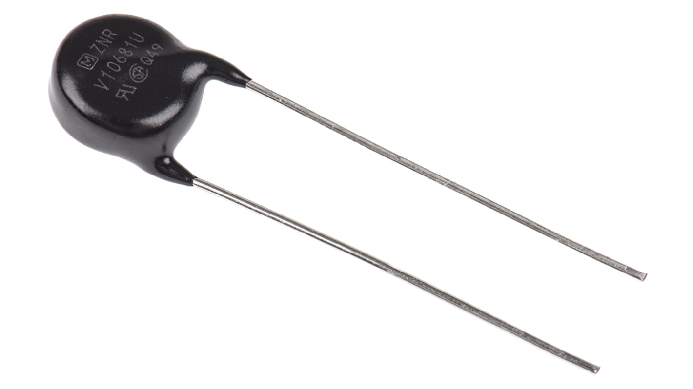 Panasonic V Überspannungsschutz, 170pF, 680V, 420V, 92J, ZNR / 25A, 3500A max., mm, Ø 12.5mm, 7.4mm, L. 31.5mm