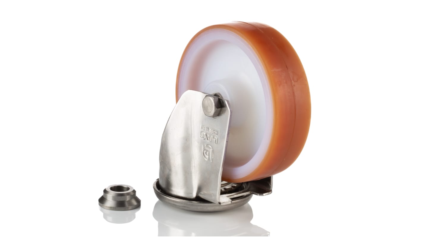 Roulette industrielle Pivotante LAG, inox, Ø 100mm, 150kg