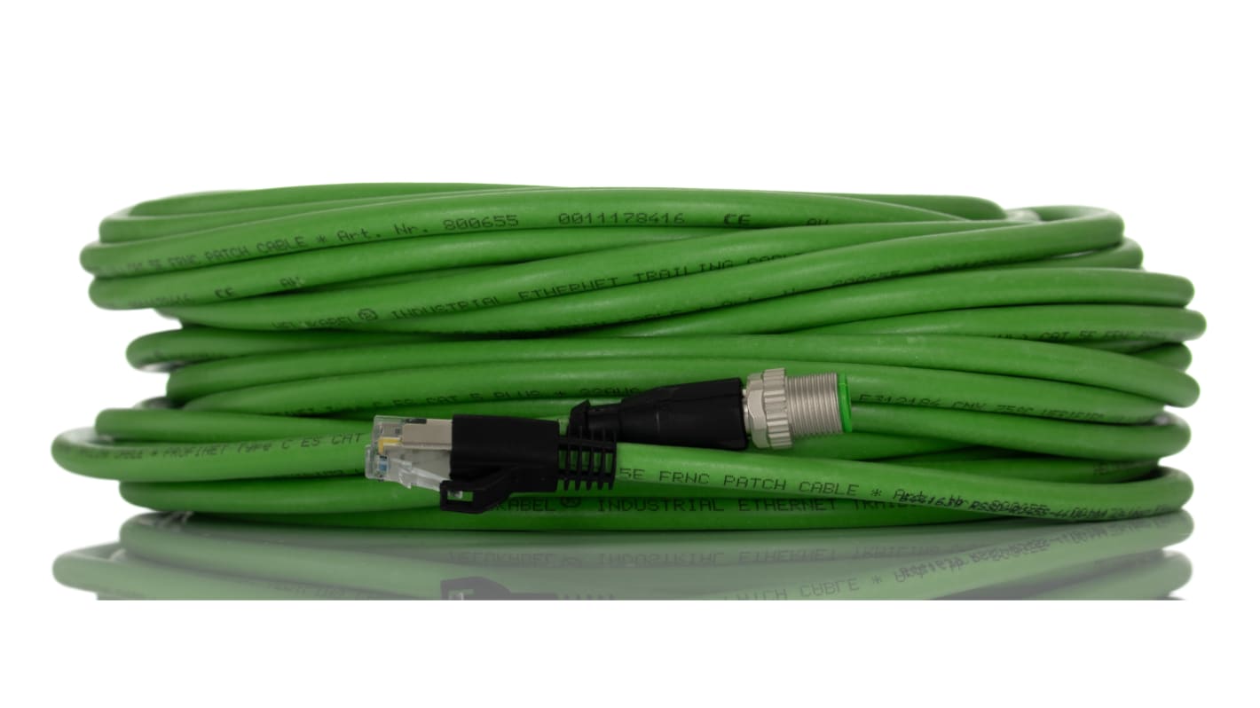 Kabel Ethernet Cat5e długość 20m Z zakończeniem Turck Poliuretan l. żył: 4 średnica 6.5mm