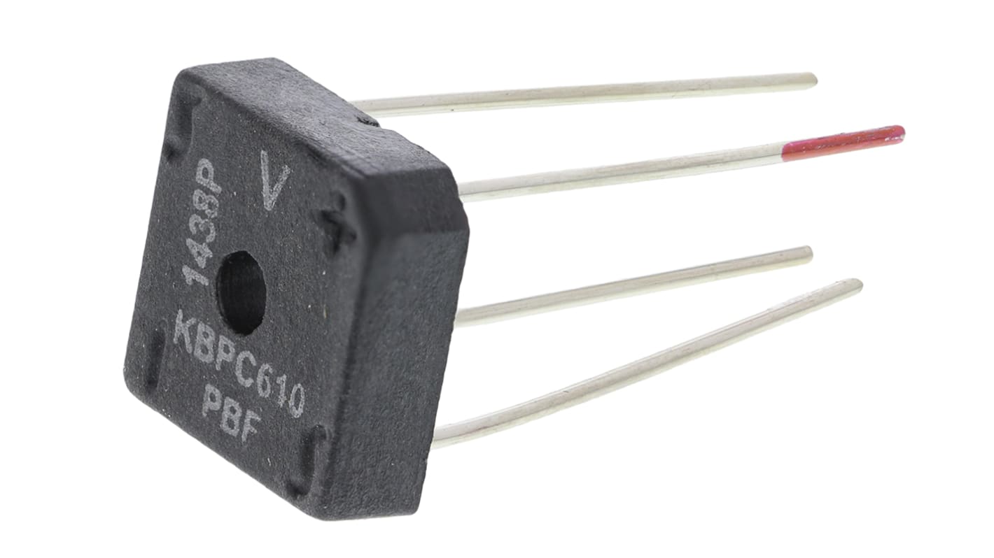 Vishay Bridge Rectifier, 6A, 1000V, 4-Pin