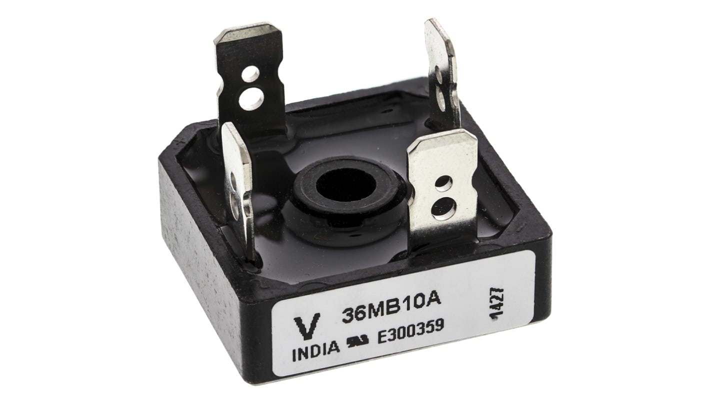 Vishay 单相整流桥, 35A, 100V, 4针, D 34, 螺钉安装, -40°C→+150 °C