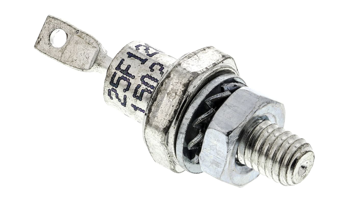 Vishay Schraub Diode Kathoden-Bolzen, 1200V / 25A, 2-Pin DO-4