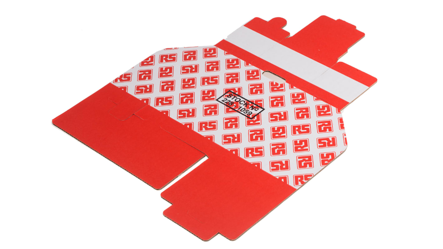 RS PRO Lagerkasse Rød Karton, 100mm x 75mm x 150mm
