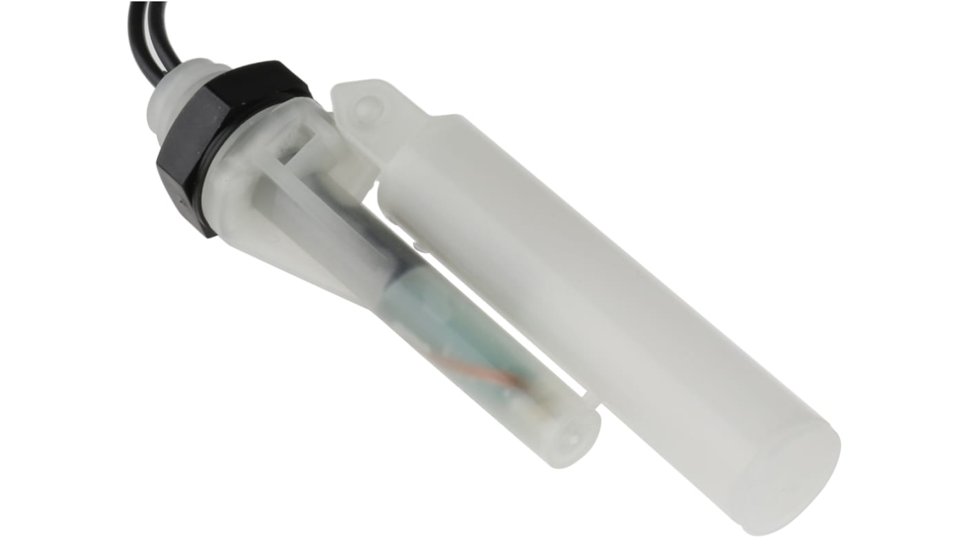 Sensata Cynergy3 PP浮球开关, 水平安装, NO/NC, 最大直流300V, 最高+100°C, 线长1m, RSF30系列