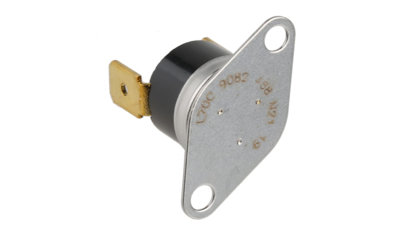 Honeywell Bi-Metallic Thermostat, Opens at +70°C, +150°C Max, NC, Manual Reset, Bracket Mount