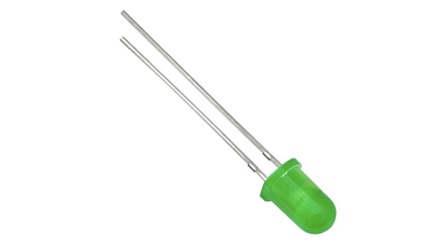 Kingbright6.5 V Green LED 5mm Through Hole, L-53GD-5V