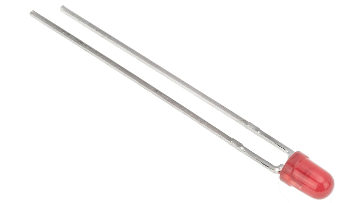 Kingbright 直插LED, 红光, 3mm (T-1), 2针, 625 nm