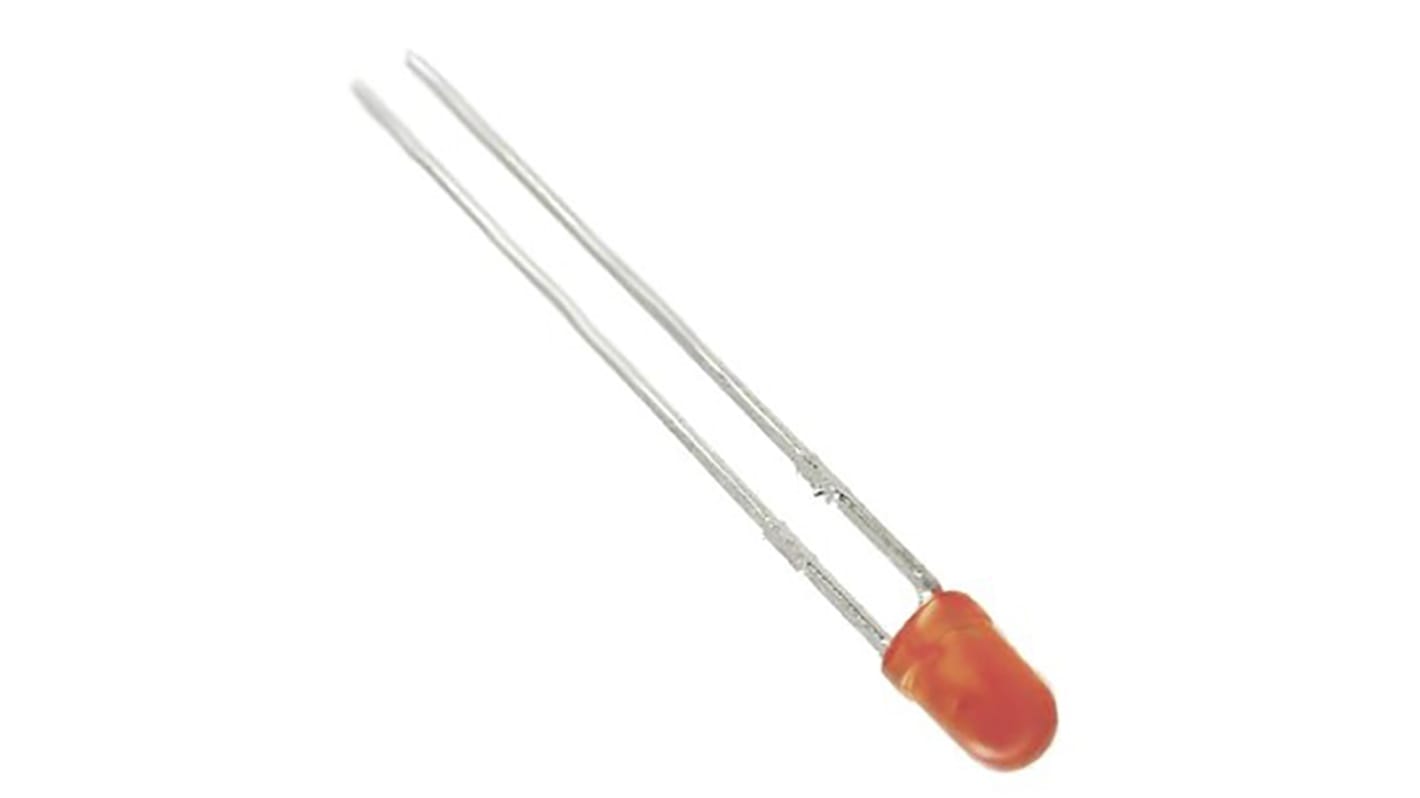 Kingbright THT LED Orange 2.5 V, 60 ° 3 mm (T-1)