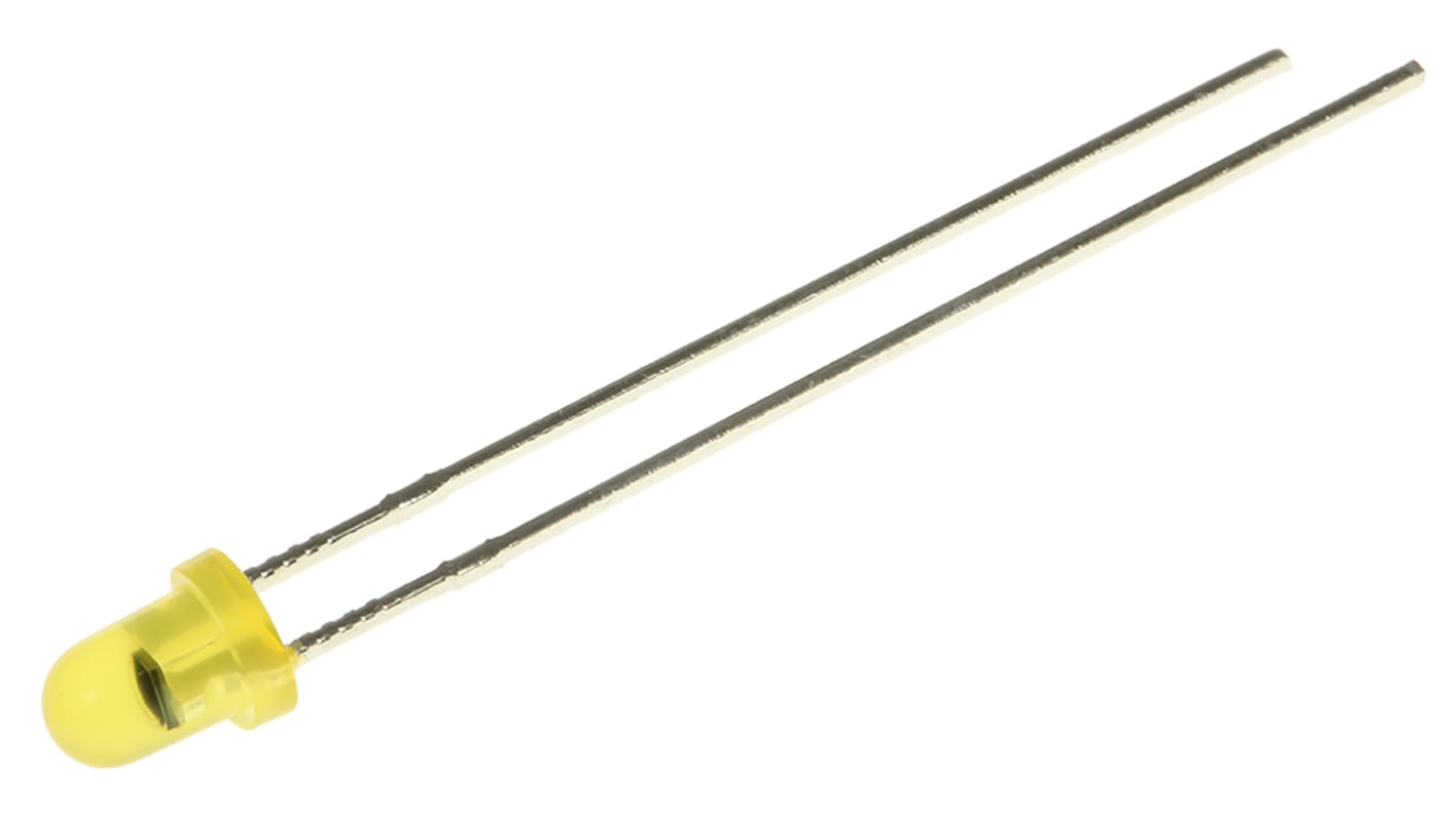 Kingbright14 V Yellow LED 3mm Through Hole, Blinking L-36BYD