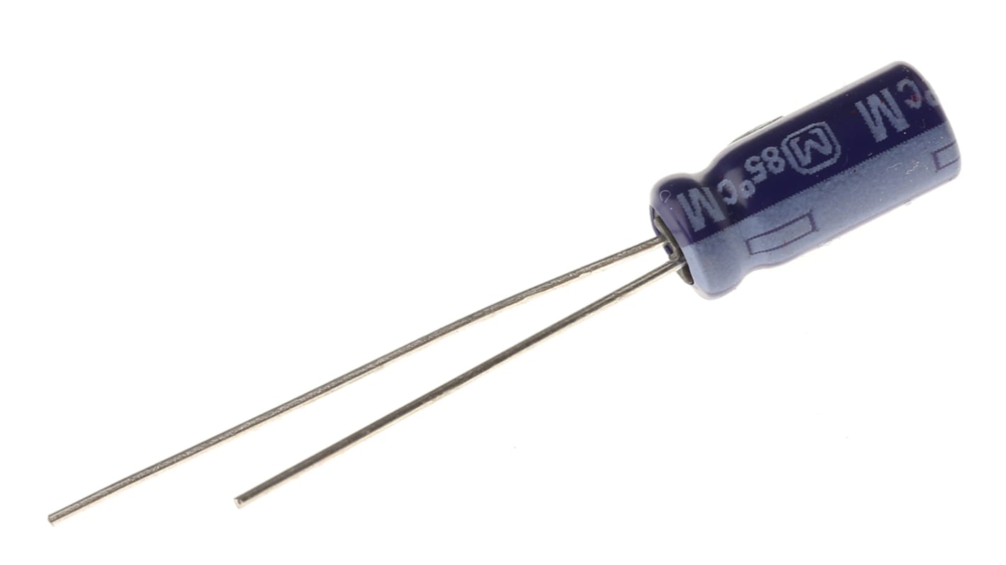 Panasonic 4.7μF Aluminium Electrolytic Capacitor 100V dc, Radial, Through Hole - ECA2AM4R7