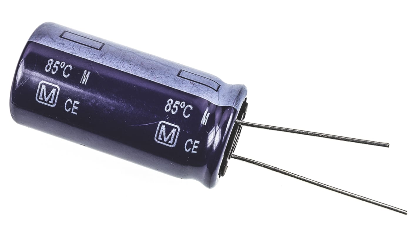 Panasonic 1000μF Aluminium Electrolytic Capacitor 100V dc, Through Hole - ECA2AM102