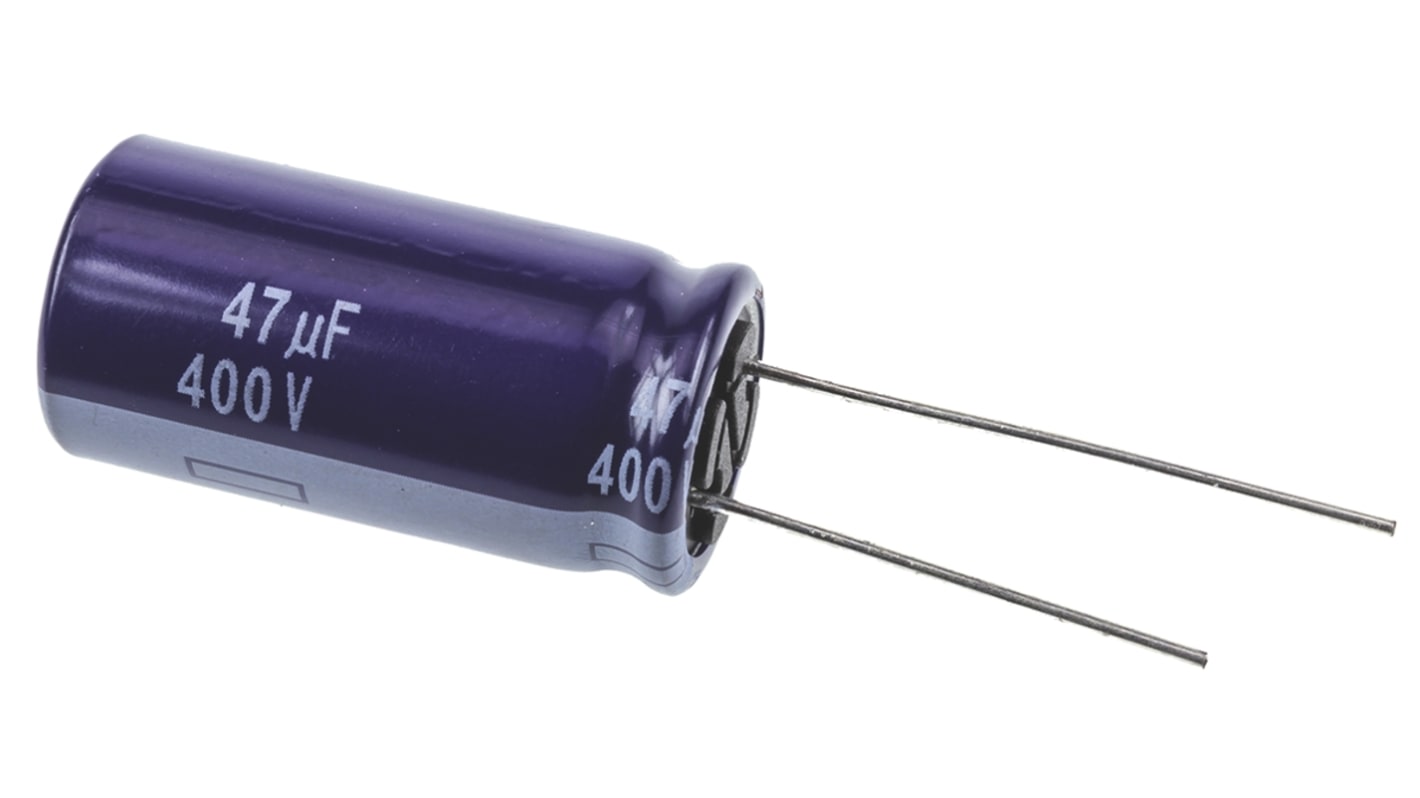 Panasonic 47μF Aluminium Electrolytic Capacitor 400V dc, Through Hole - ECA2GM470
