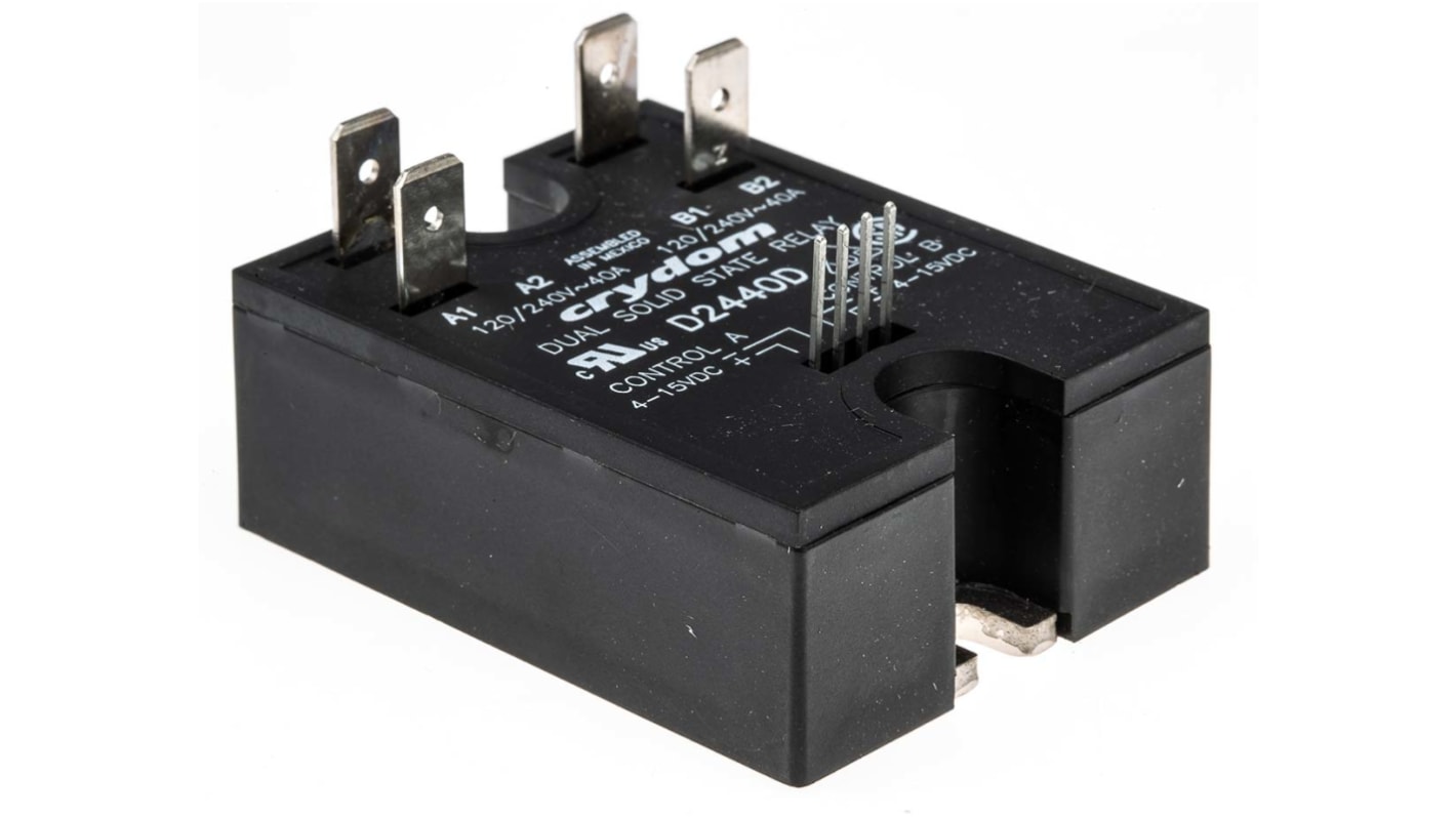Sensata Crydom Solid State Relay, 40 A Load, Surface Mount, 280 V Load, 15 V Control