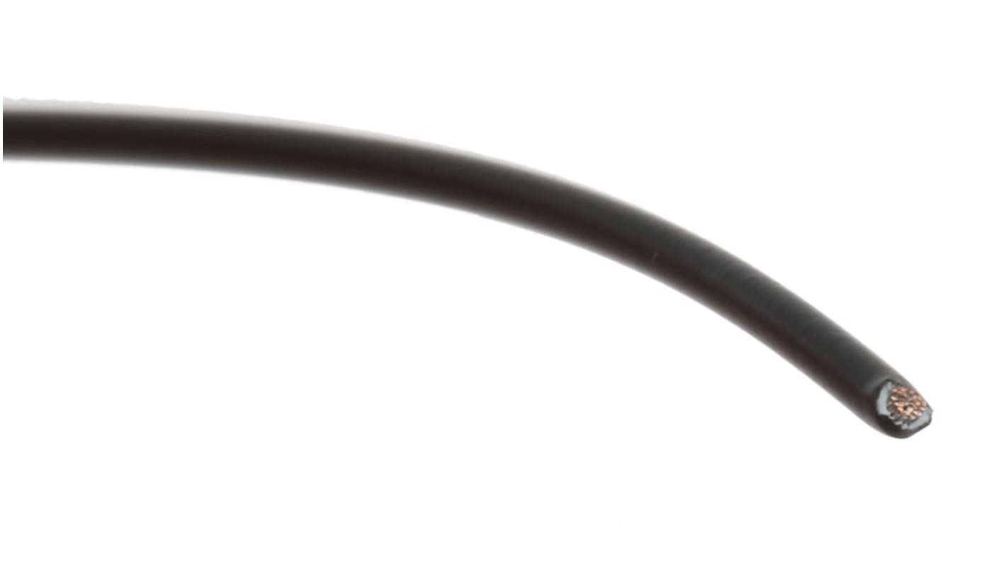 TE Connectivity 黑色测试引线, 0.25 mm², 100m长, 24 AWG, 600 V, 最高+150°C, 聚烯烃绝缘