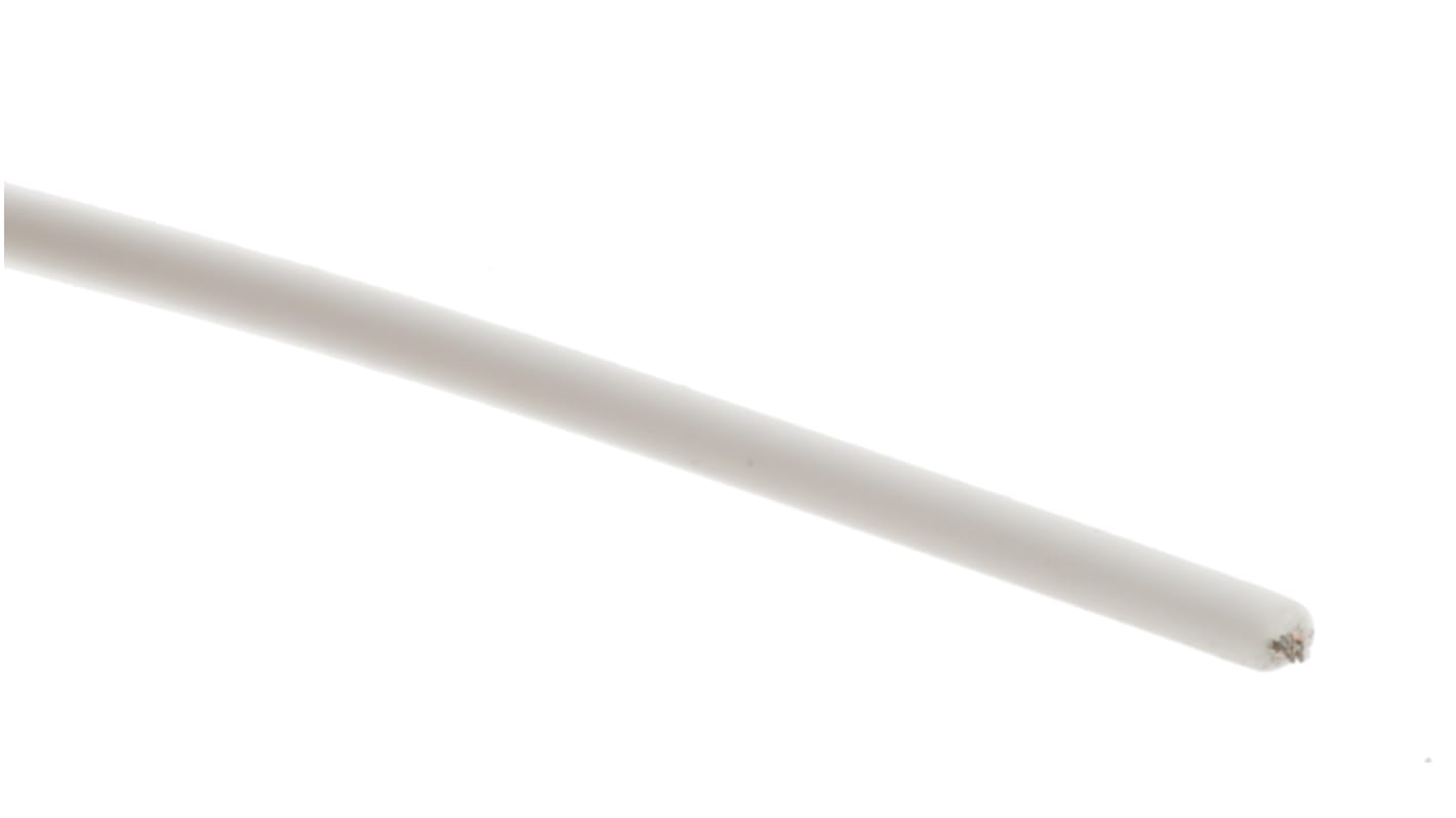 TE Connectivity White 0.25 mm² Harsh Environment Wire, 24 AWG, 19/36, 100m, Polyalkene Insulation, 44A0111-24-9