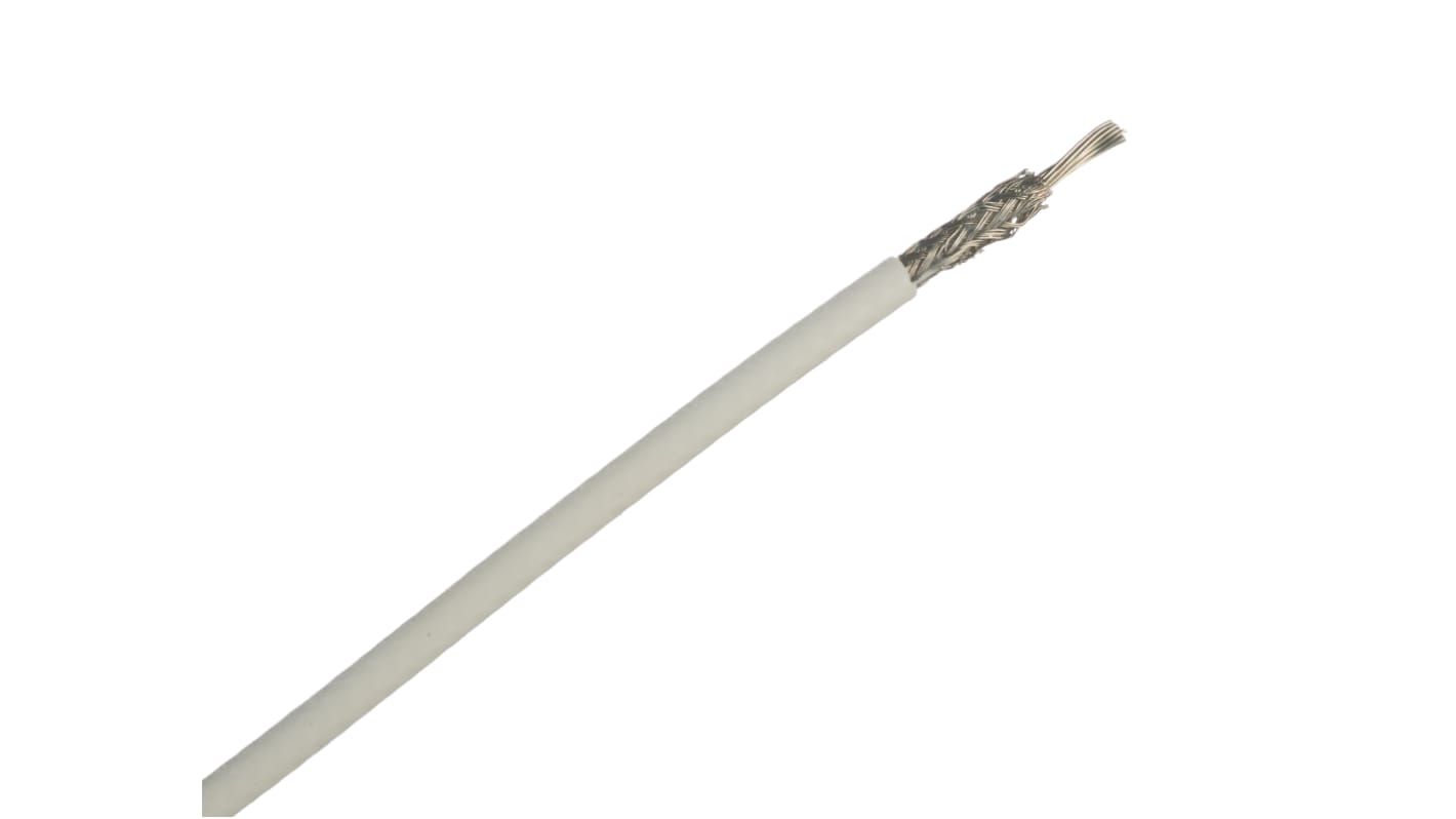 TE Connectivity White 0.96 mm² Hook Up Wire, 20 AWG, 19/0.25 mm, 100m, Polyalkene Insulation, 44A1111-20-9-9