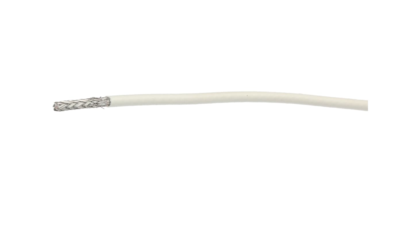 TE Connectivity White 0.96 mm² Hook Up Wire, 18 AWG, 19/0.25 mm, 100m, Polyalkene Insulation, 44A1111-18-9-9
