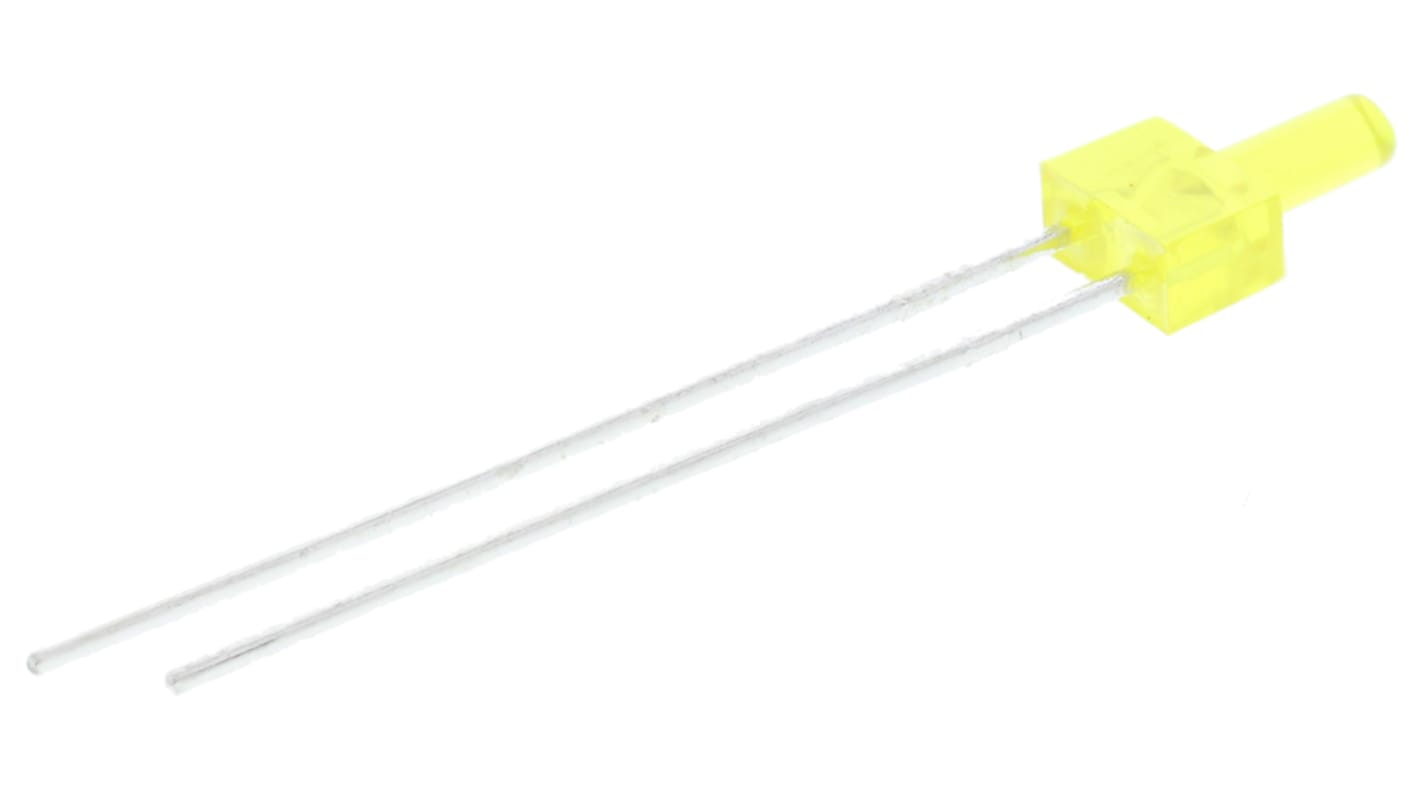 LED Jaune, Traversant, 2 mm, 2,1 V